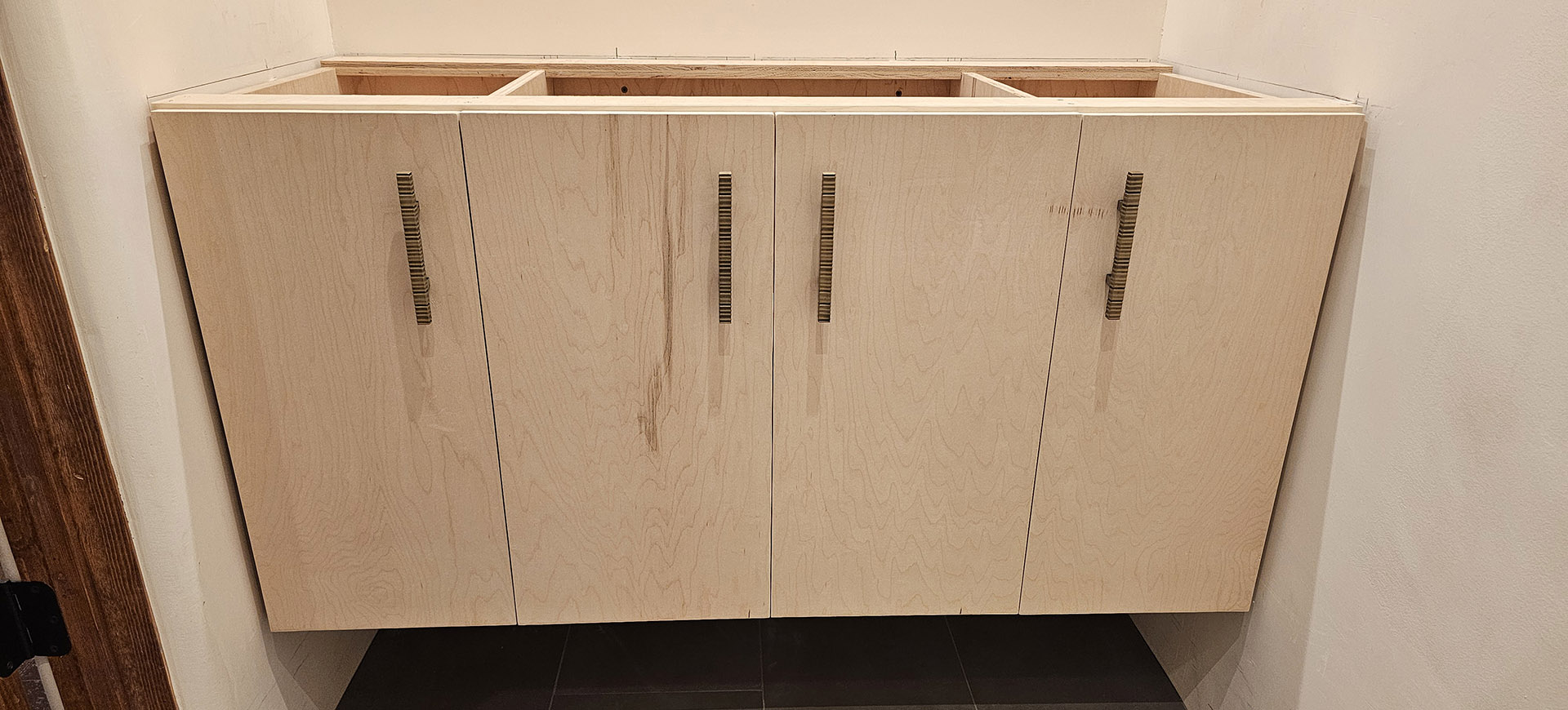 custom made bathroom vanity after